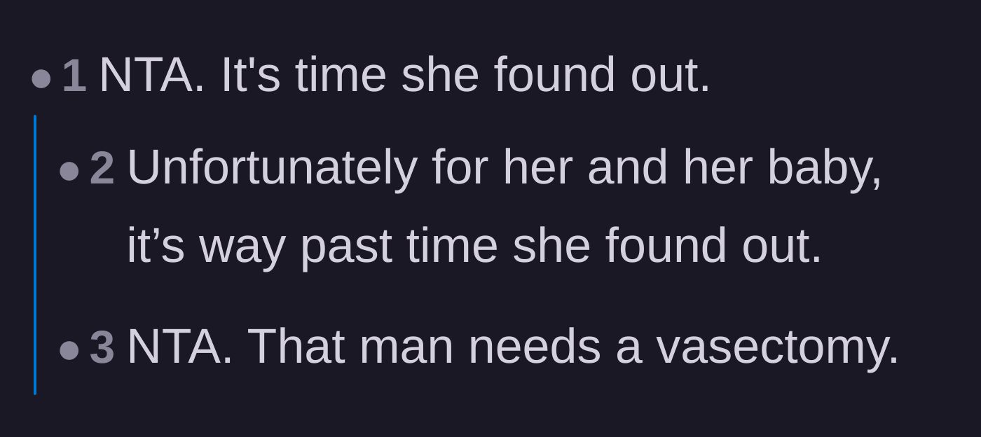 A thread declaring the father needs a vasectomy and drafting a highly empathetic, boundary-setting speech for the teenager to give the girlfriend.