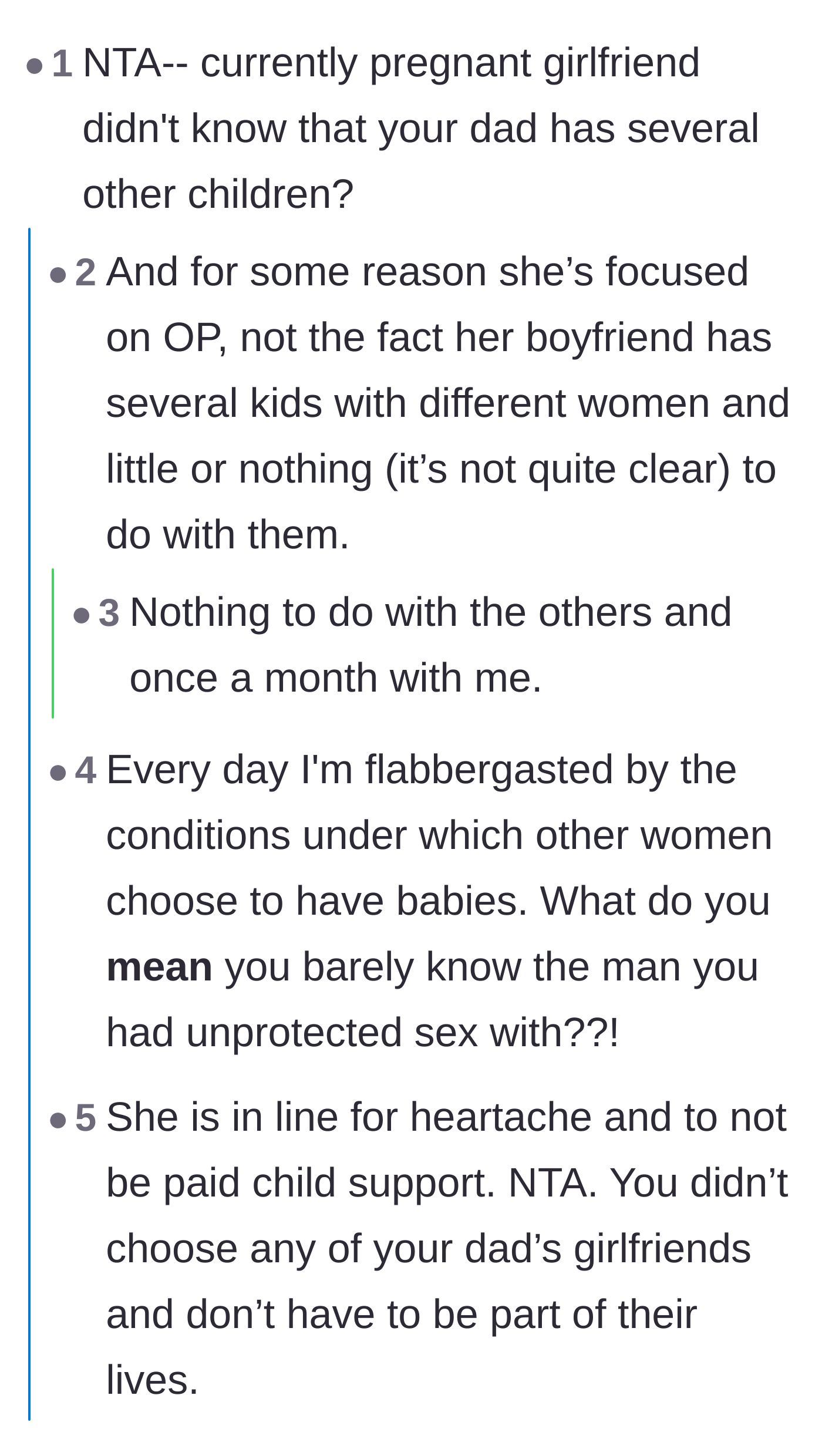 A discussion questioning how the girlfriend ignored the massive red flag of her partner only seeing his son one day a month.