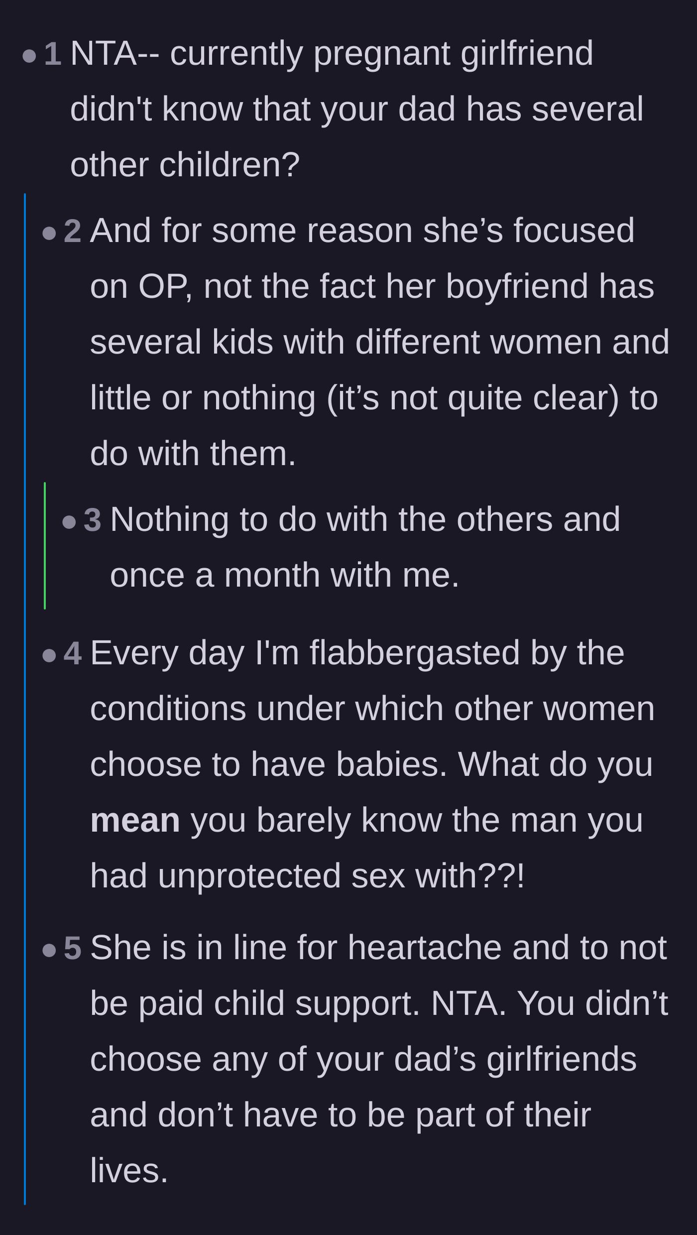 A discussion questioning how the girlfriend ignored the massive red flag of her partner only seeing his son one day a month.
