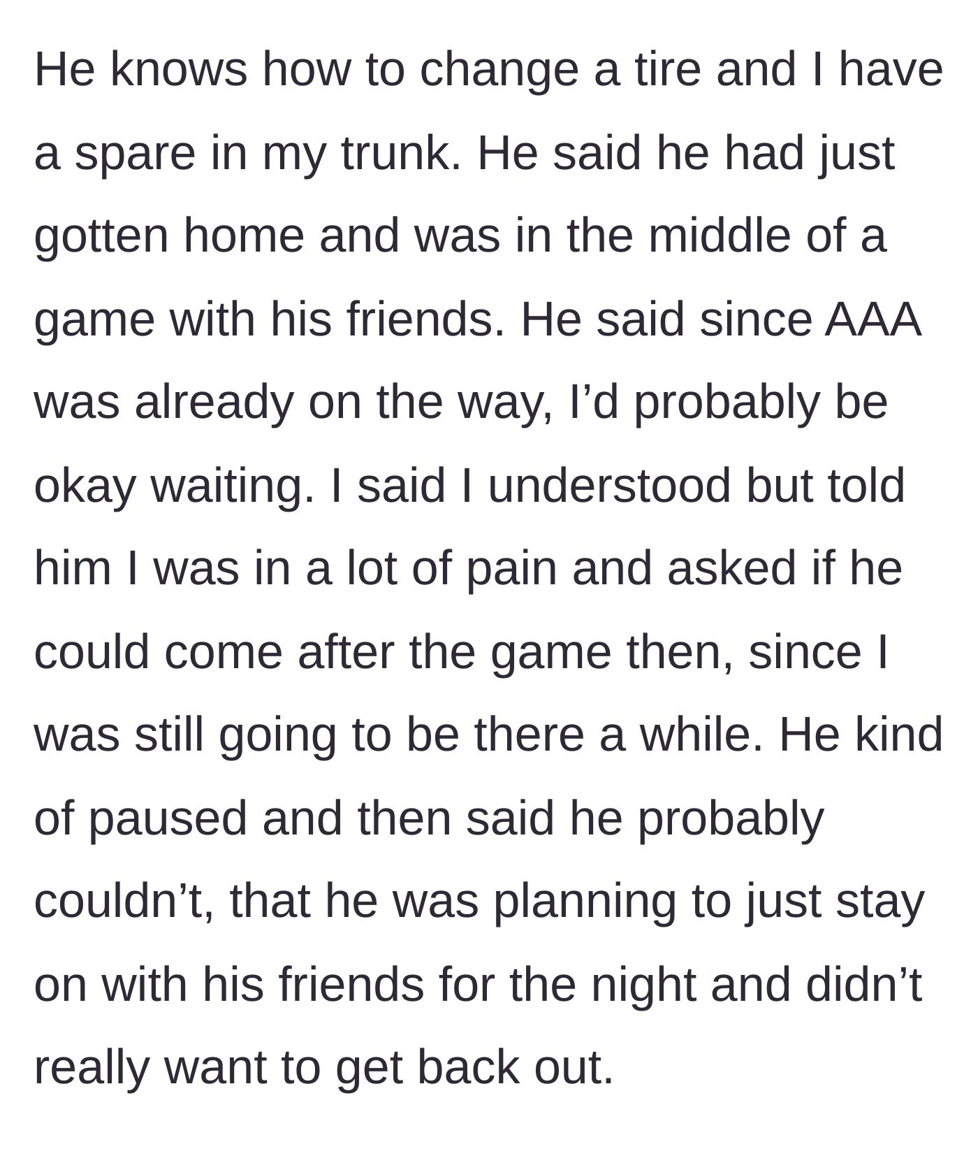 Story part 2 - A young man sitting comfortably with a headset on, playing video games with friends while his girlfriend waits for help.