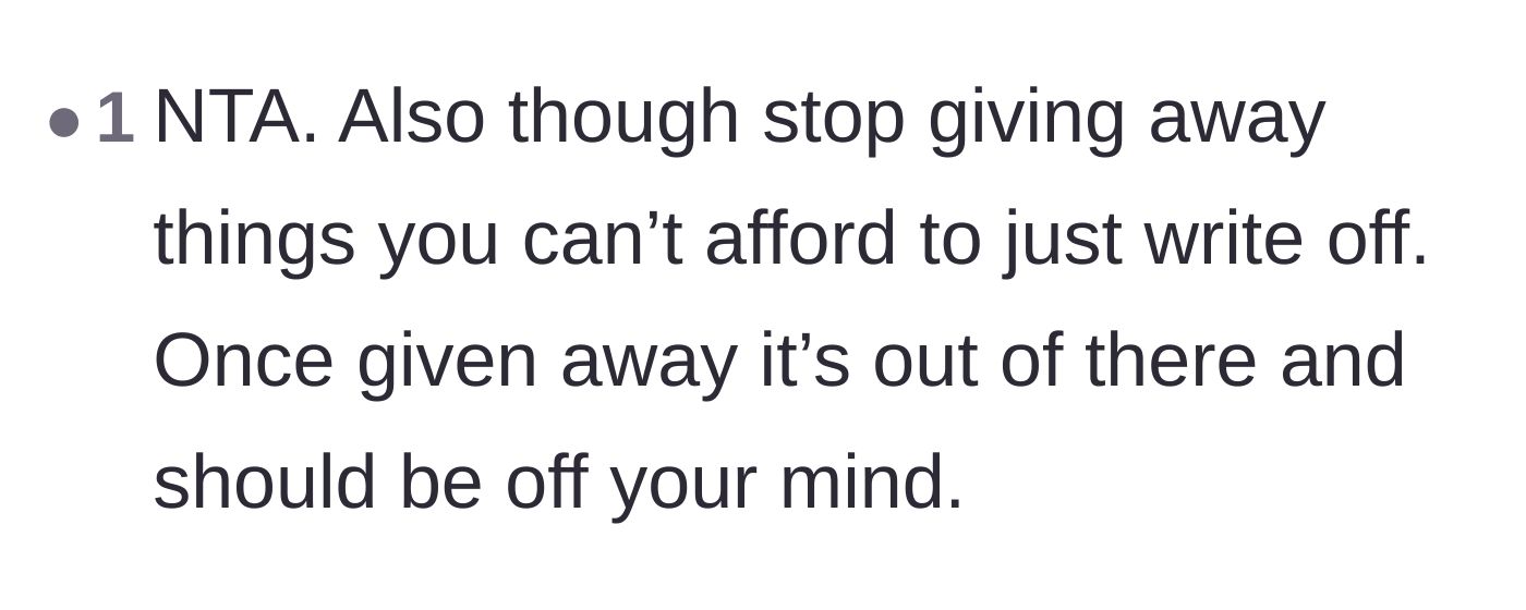 Comment thread 6 - Stern advice to only donate items that you can completely detach yourself from emotionally.