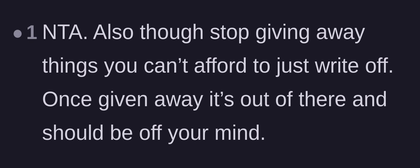 Comment thread 6 - Stern advice to only donate items that you can completely detach yourself from emotionally.