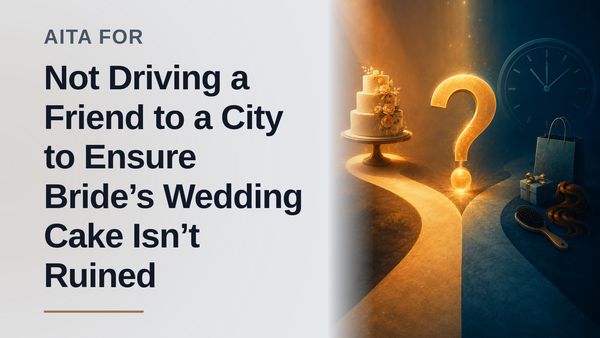 The Boundary-Setting Friend Who Refused to Chauffeur a Delusional Baker on Wedding Eve