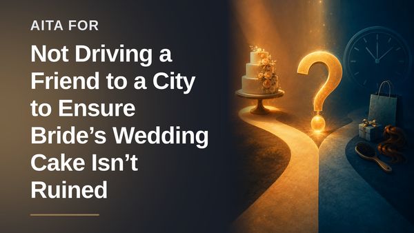 The Boundary-Setting Friend Who Refused to Chauffeur a Delusional Baker on Wedding Eve