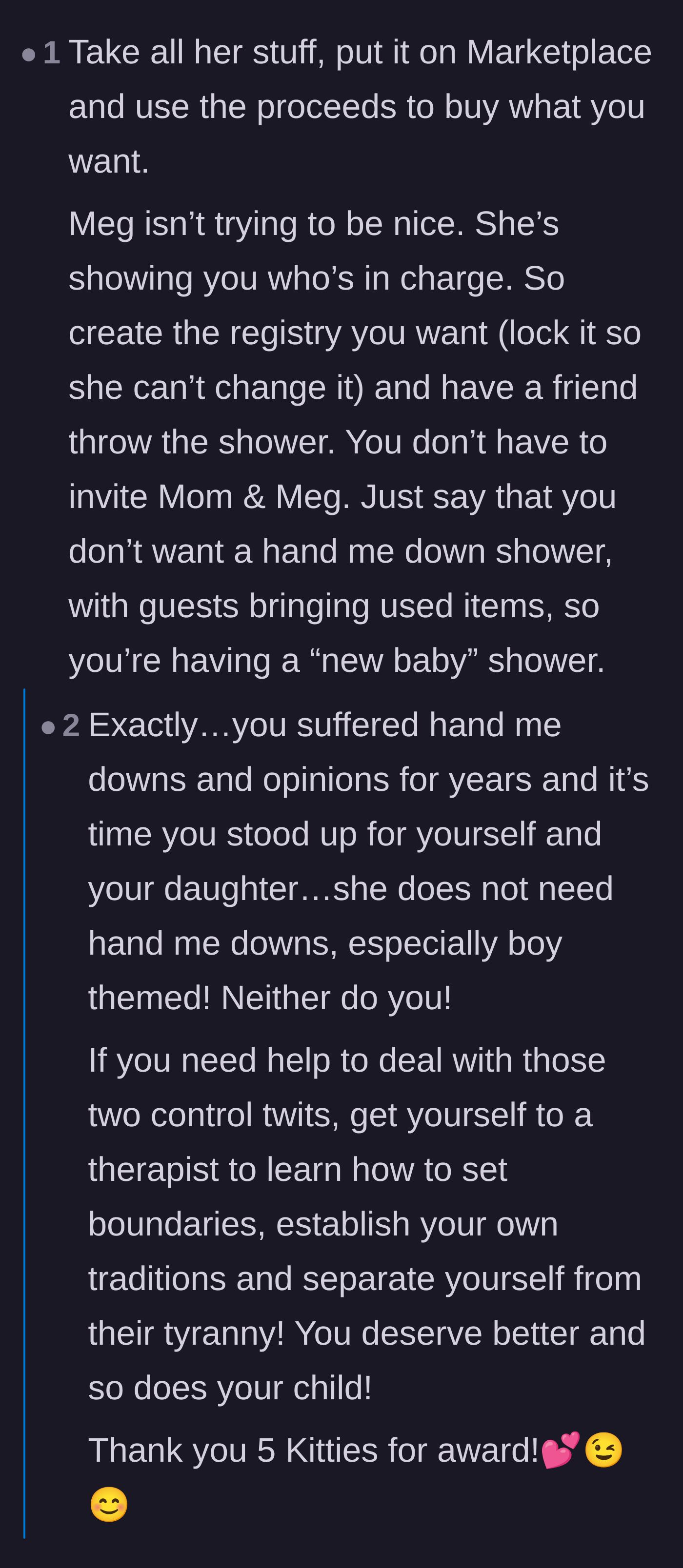 Comment thread 3 - Suggestions to sell the sister's items online, along with a heartbreaking shared experience of a commenter wearing her older brother's underwear.