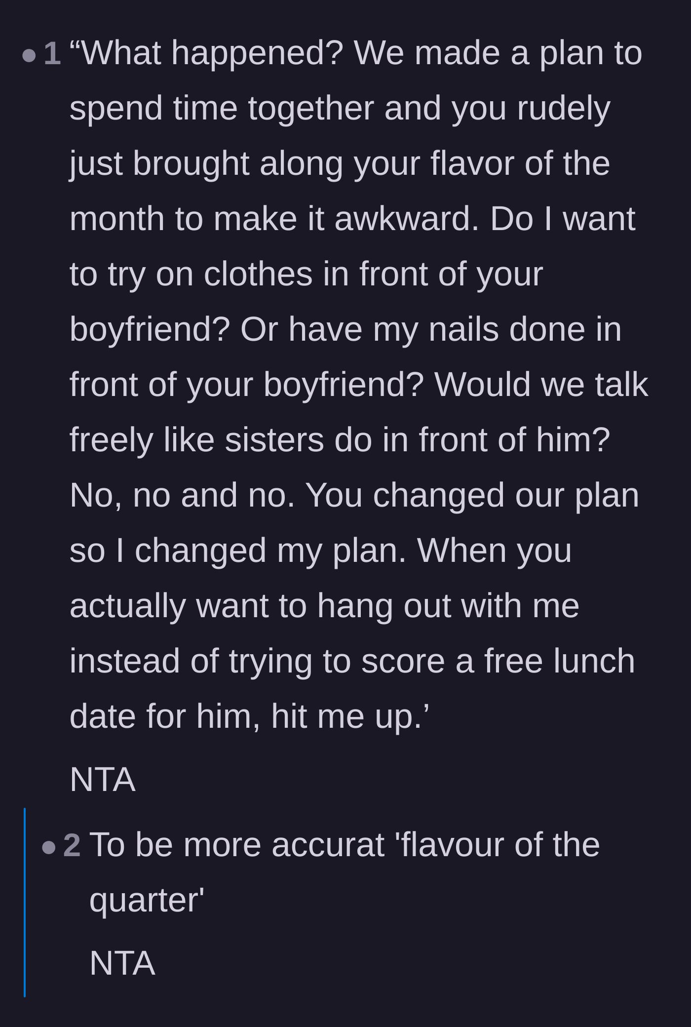 Comment thread 4 - A savage, pre-written text message draft for the main character to send her sister to explain why she left.