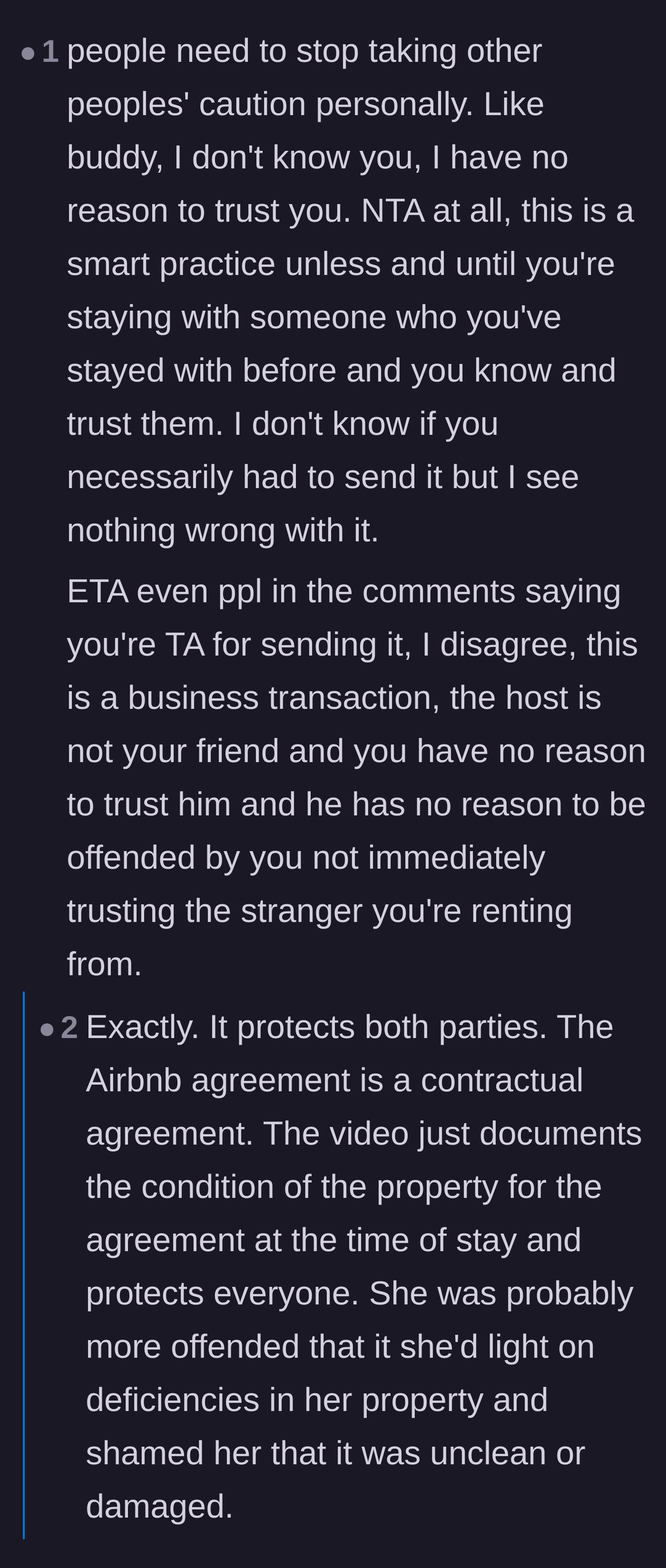 Comment thread pointing out that taking a stranger's financial caution personally is an unreasonable expectation.