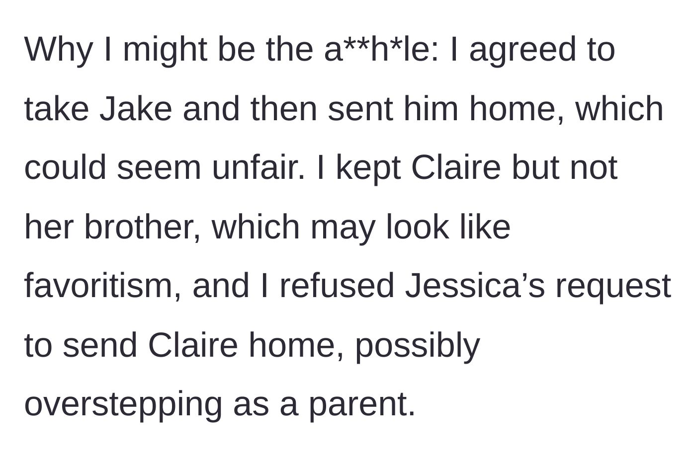 Story part 8 - The author doubting herself over fairness and potential overstepping.