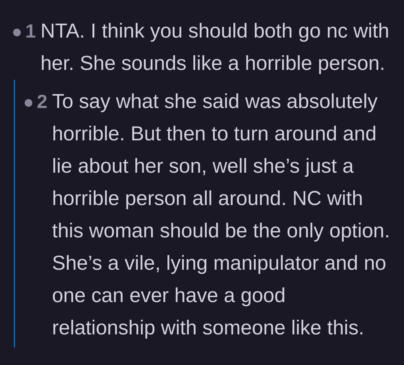 Comment thread 4 - A discussion on why going completely no contact is the only way to deal with such a manipulative liar.