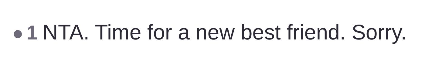 Comment thread 4 - A blunt, one-line comment advising the author that it is time for a new best friend.