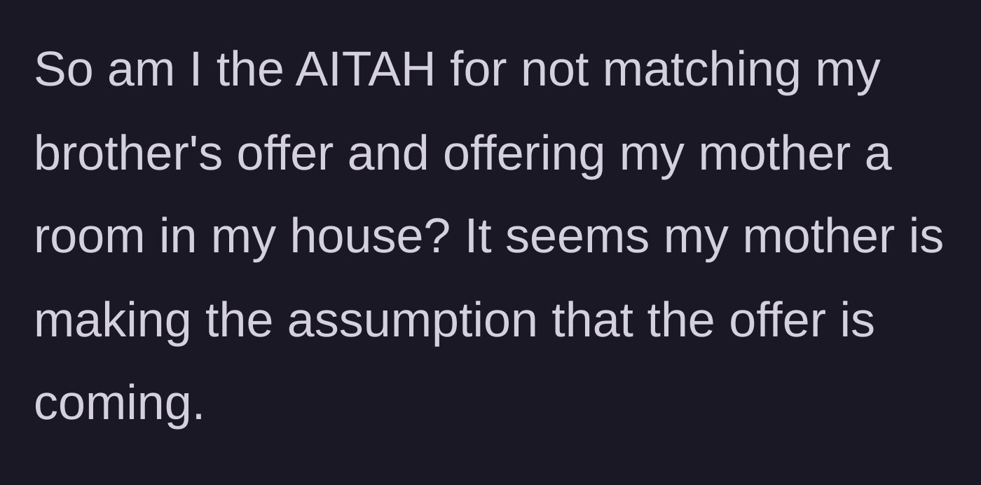 Story part 7 - The author questions if they are wrong for refusing to extend an invitation.