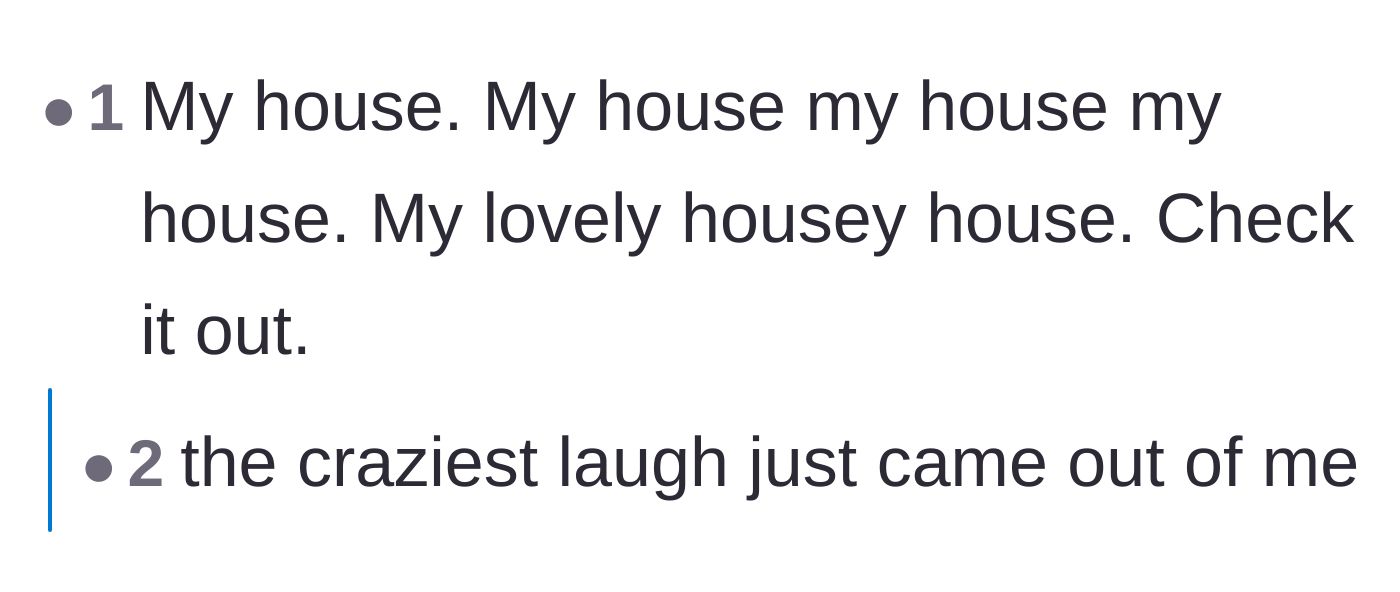 Comment thread 6 - A reader laughing at a silly comment mocking the excessive use of the word 'house'.