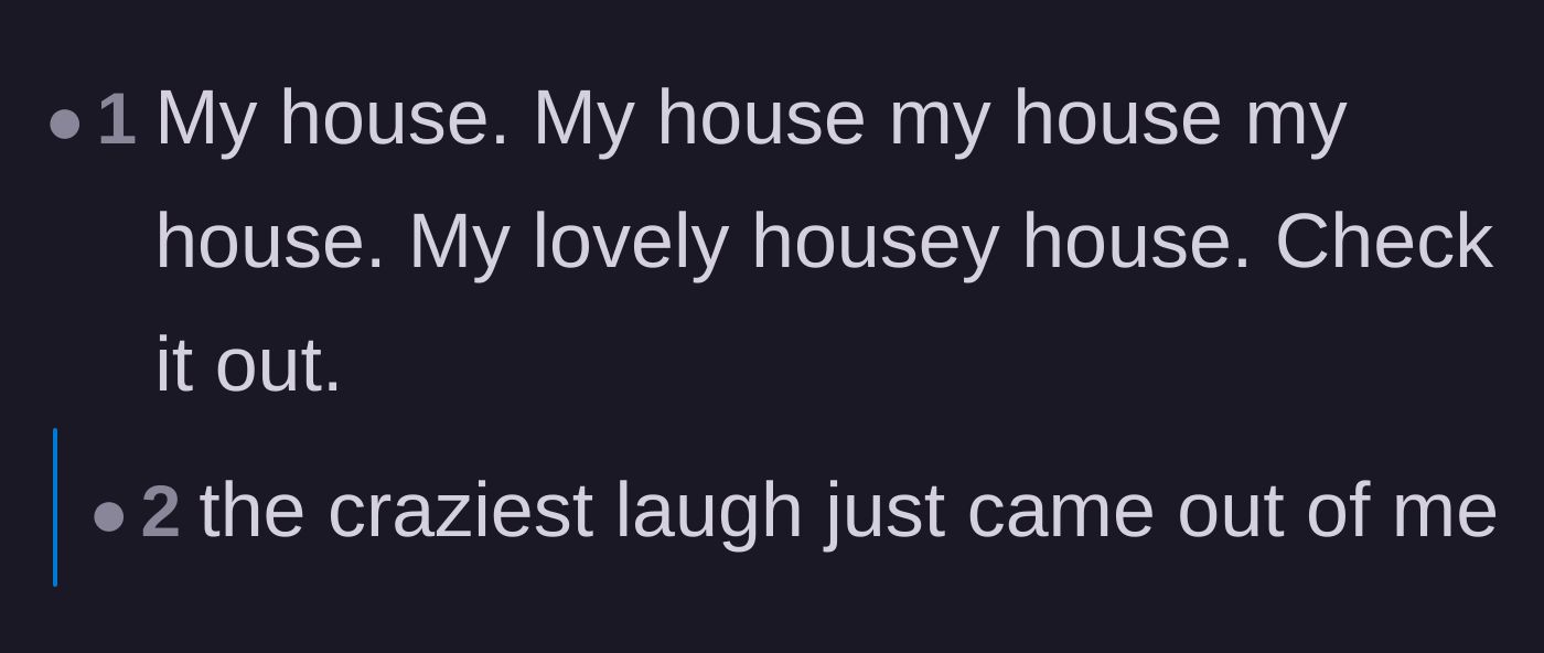Comment thread 6 - A reader laughing at a silly comment mocking the excessive use of the word 'house'.