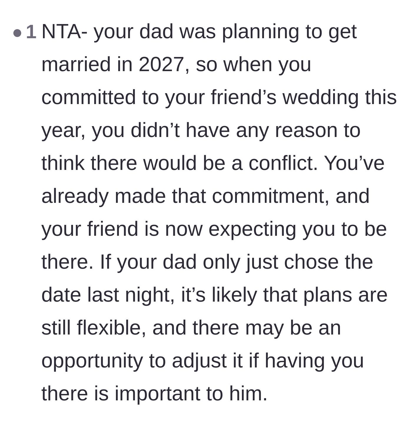 Comment thread 5 - Pointing out that a fresh venue booking is flexible enough to be easily changed.