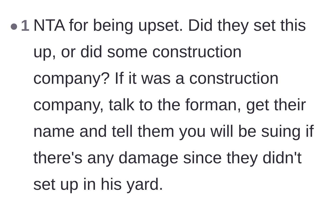 Comment thread 4 - Advice to hold the responsible parties financially accountable for any potential damage.