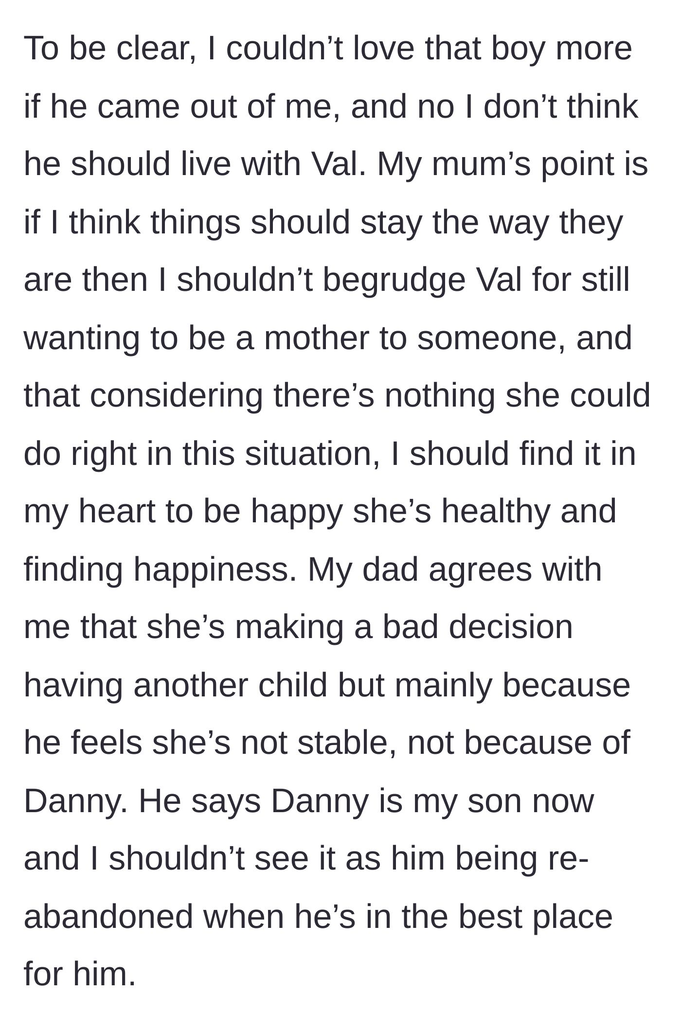 Story part 6 - The grandparents weigh in, with the grandmother demanding an apology and the grandfather saying the boy is safe.