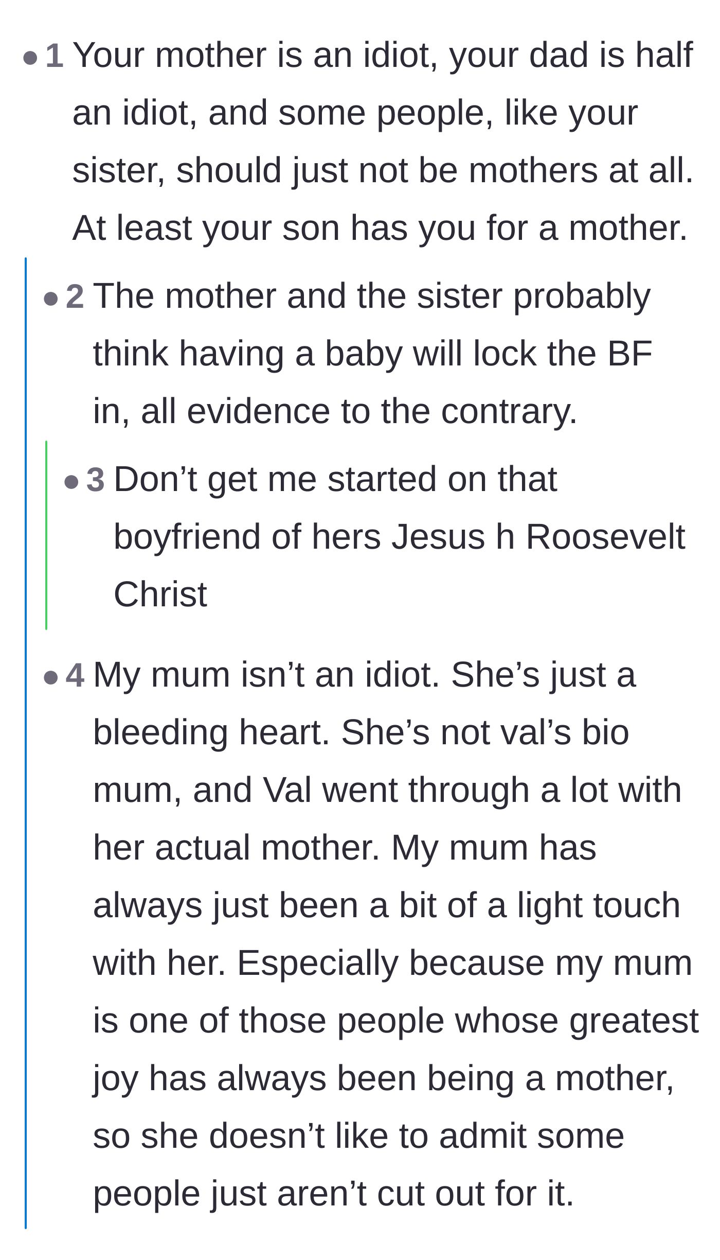 Comment thread 3 - Readers harshly criticize the grandparents' reactions, leading the aunt to defend her stepmother's bleeding heart.