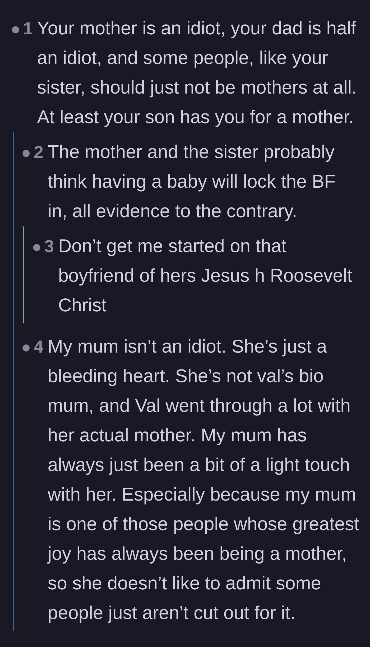 Comment thread 3 - Readers harshly criticize the grandparents' reactions, leading the aunt to defend her stepmother's bleeding heart.
