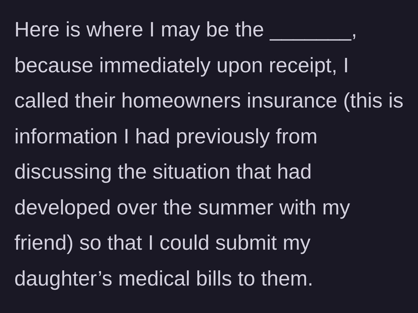 Story part 5 - A parent dialing the phone to contact an insurance company.