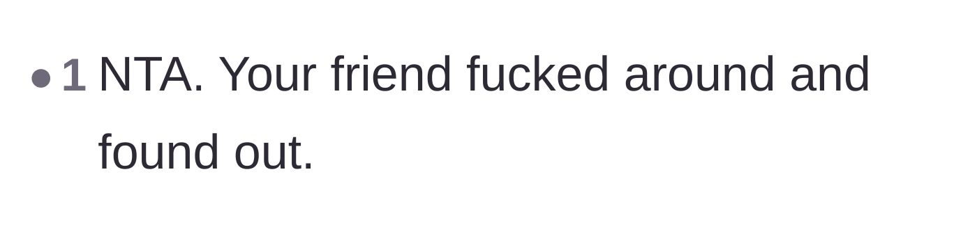Comment thread 5 - A brief, colloquial remark on the hosts facing the immediate consequences of their own actions.