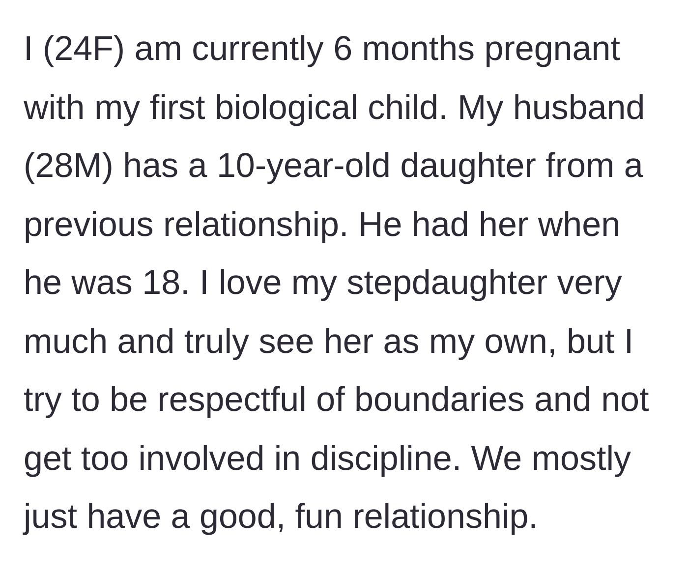 Story part 1 - Stepmom explains her family dynamic and close bond with her 10-year-old stepdaughter.