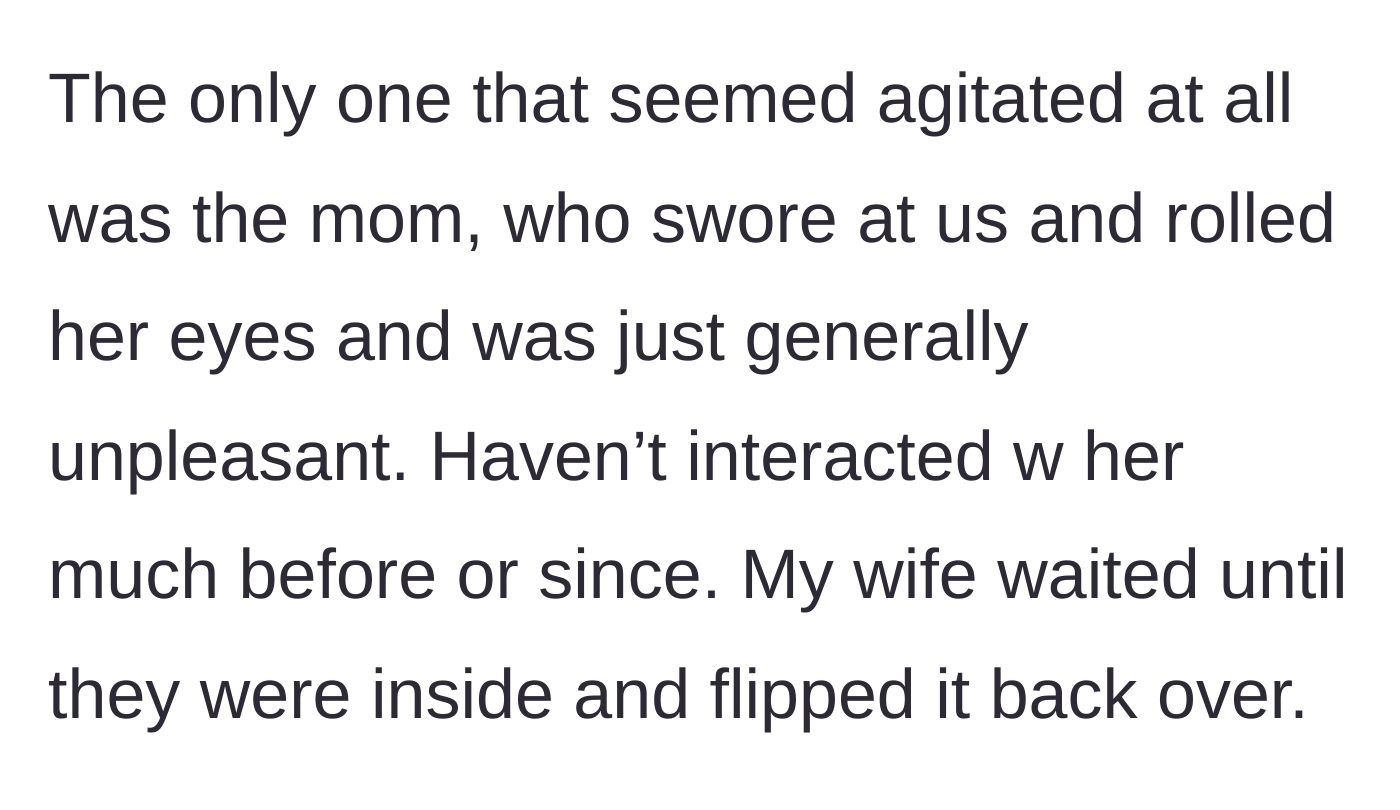 Story part 4 - The mother curses and throws a tantrum while the wife fixes the mat.