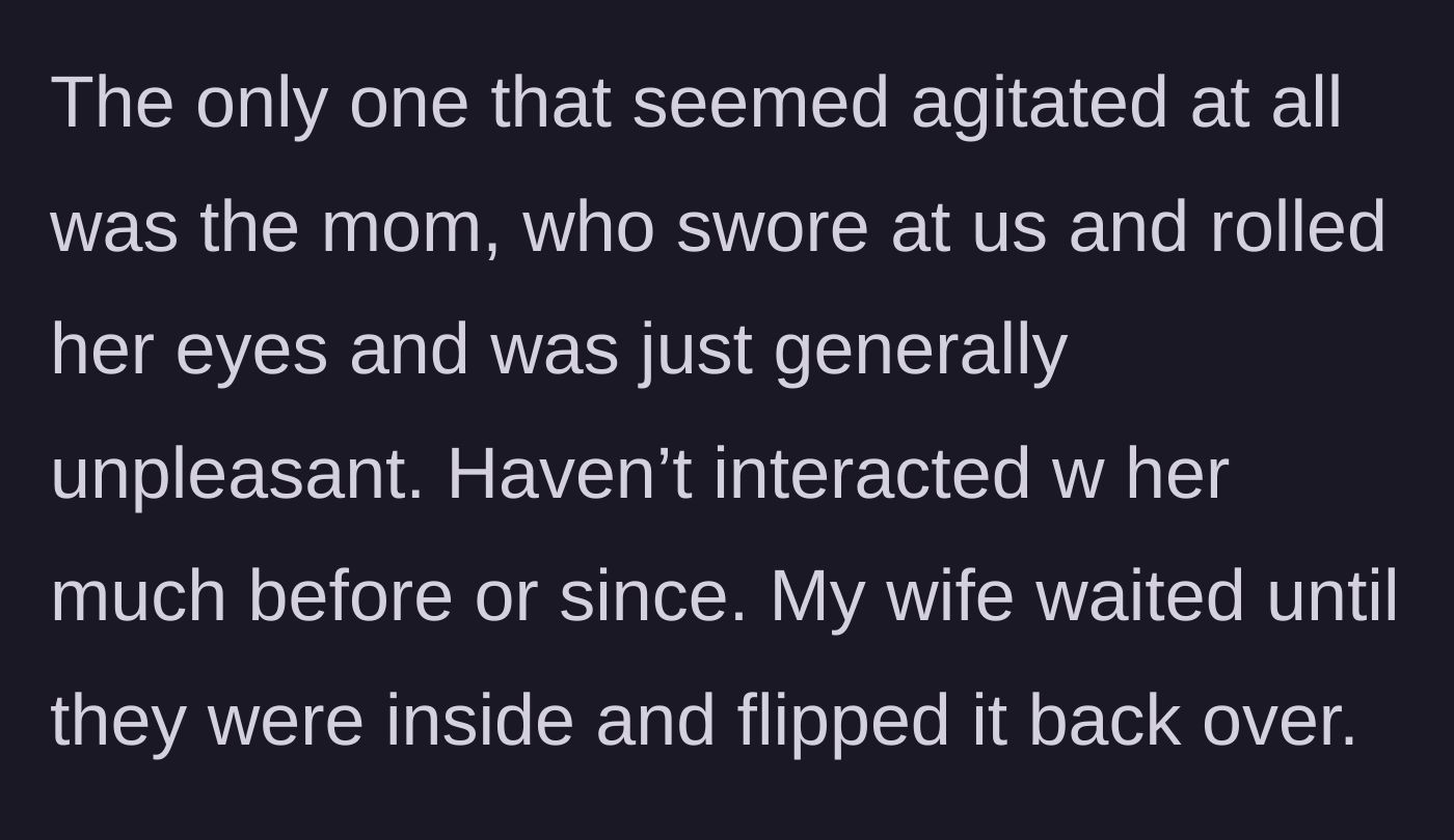 Story part 4 - The mother curses and throws a tantrum while the wife fixes the mat.