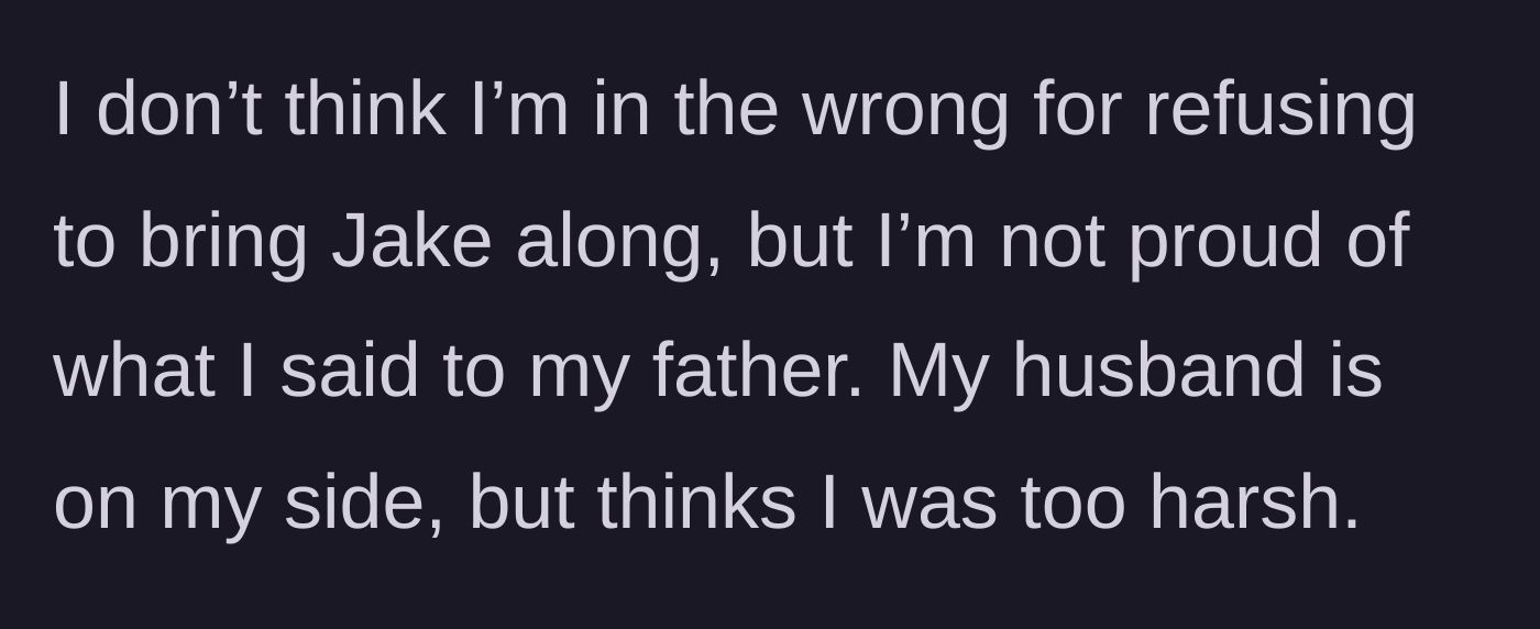 Story part 9 - The author reflects on the argument, feeling justified in her refusal but guilty about her harsh words, while her husband supports her but notes the harshness.