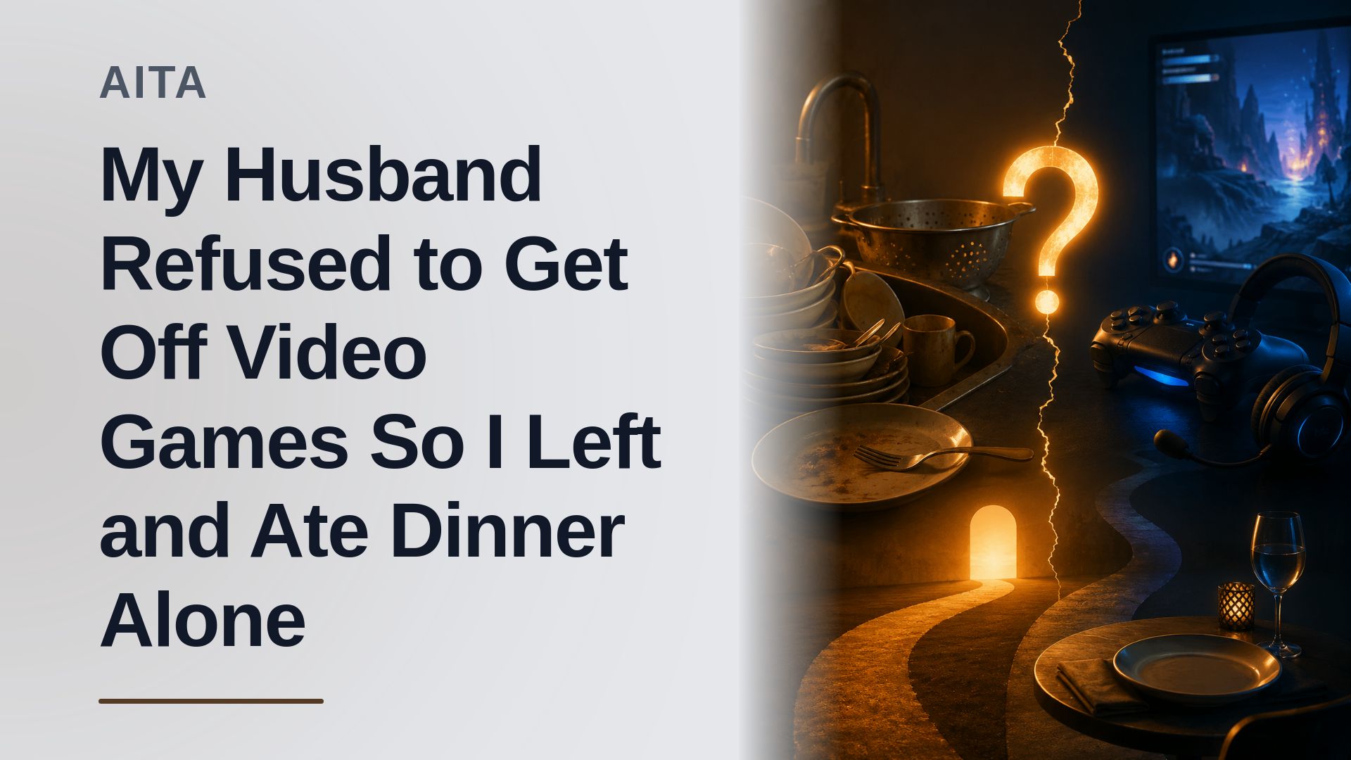 The Unappreciated Wife Who Left Her Dinner Behind To Escape A Dismissive Gamer Husband