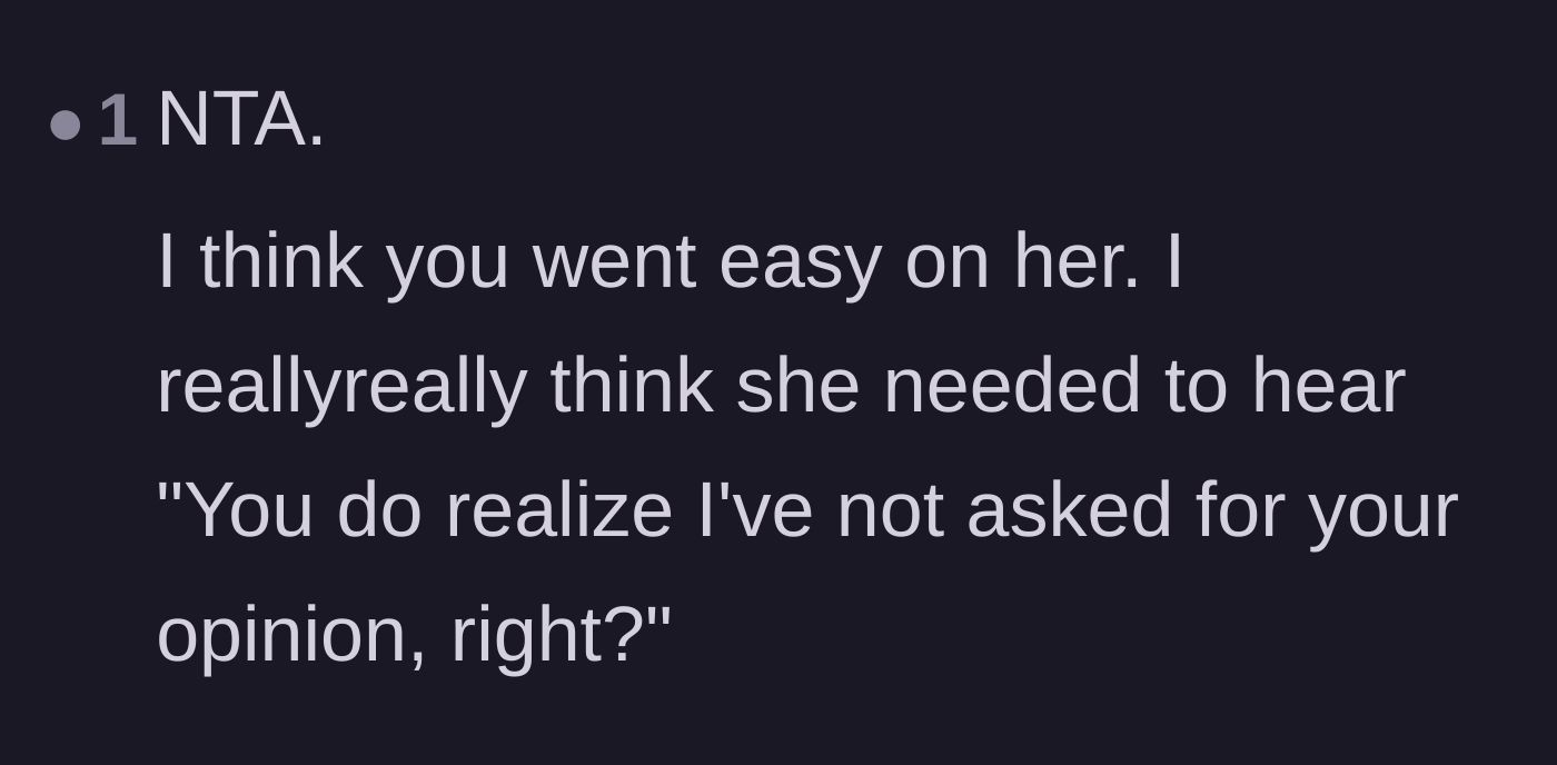 Comment thread suggesting the bride should have been even harsher with her comeback.